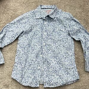 Boys Blue Patterned Shirt